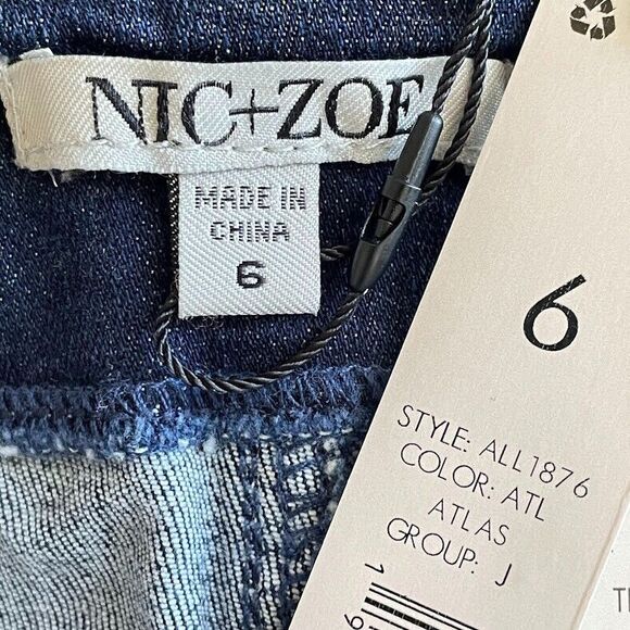 NIC+ZOE All Day Slim Jeans Womens Size 6 Blue Mid Rise Stretch Denim NEW! - Picture 10 of 15